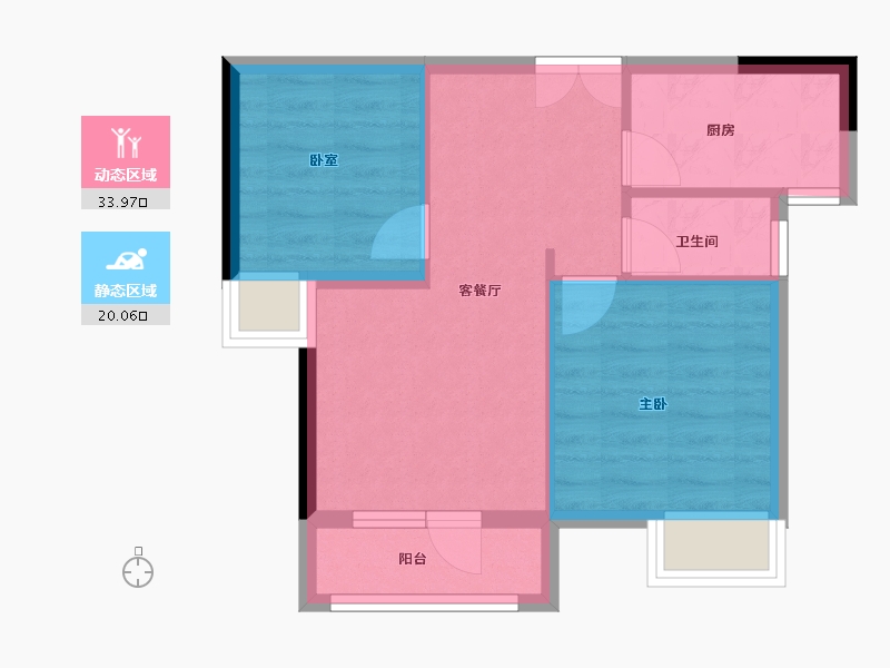 湖北省-孝感市-全洲天悦-48.05-户型库-动静分区