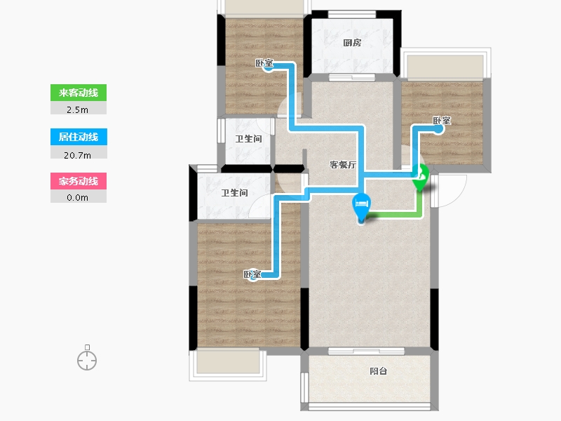 湖北省-孝感市-孝昌颐德府-80.91-户型库-动静线