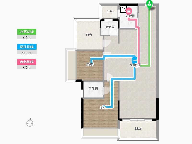 广东省-惠州市-福鑫公馆-86.56-户型库-动静线