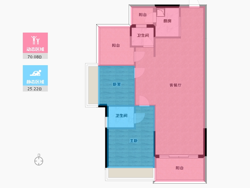 广东省-惠州市-福鑫公馆-86.56-户型库-动静分区