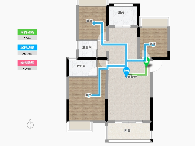 湖北省-孝感市-孝昌颐德府-80.65-户型库-动静线