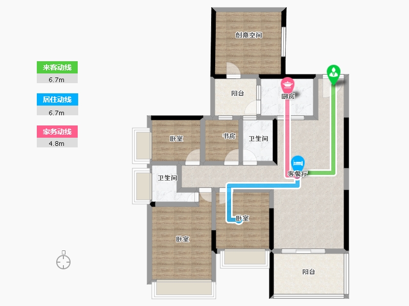 广东省-湛江市-康馨嘉园-112.98-户型库-动静线