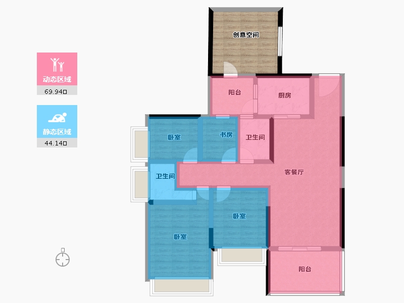 广东省-湛江市-康馨嘉园-112.98-户型库-动静分区