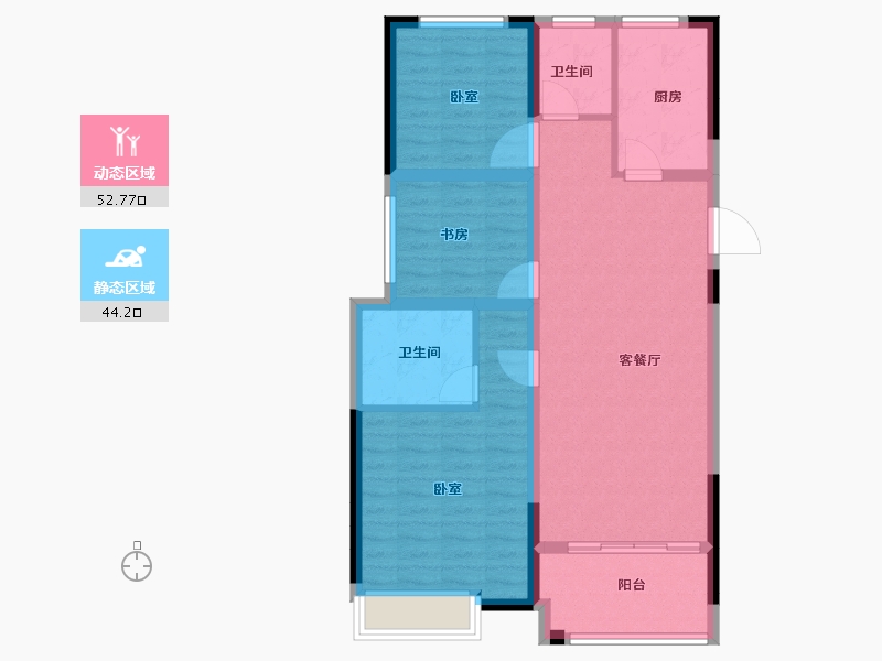 浙江省-绍兴市-合生杭州湾国际新城-87.00-户型库-动静分区