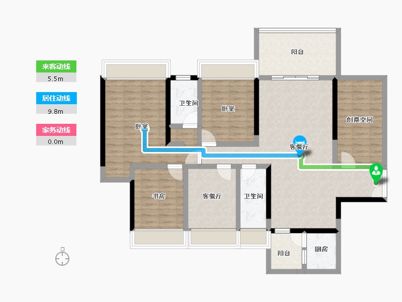 广东省-湛江市-康馨嘉园-121.40-户型库-动静线