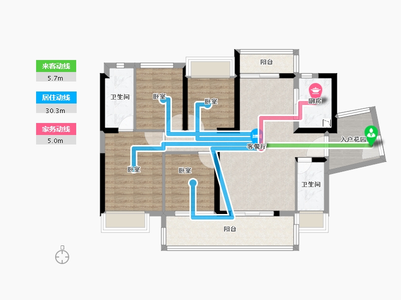 广东省-江门市-富力·金禧花园-94.00-户型库-动静线