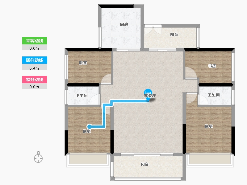 广东省-珠海市-华策帝景湾-122.00-户型库-动静线