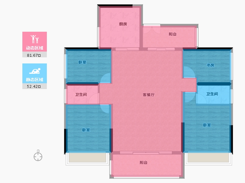 广东省-珠海市-华策帝景湾-122.00-户型库-动静分区