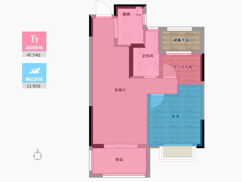 浙江省-宁波市-观山名邸-54.00-户型库-动静分区