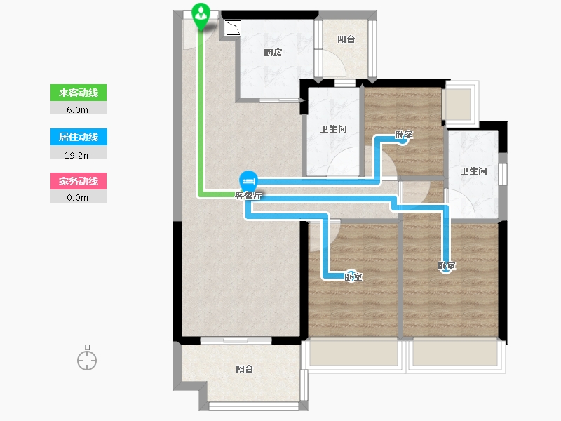 广东省-江门市-富力·金禧花园-78.00-户型库-动静线