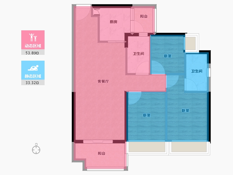 广东省-江门市-富力·金禧花园-78.00-户型库-动静分区