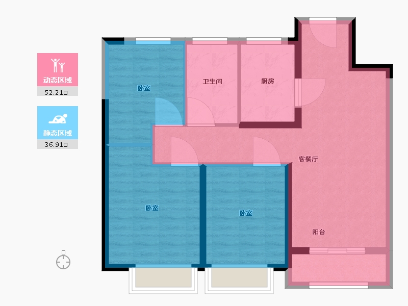 湖北省-武汉市-大华锦绣时代-80.00-户型库-动静分区