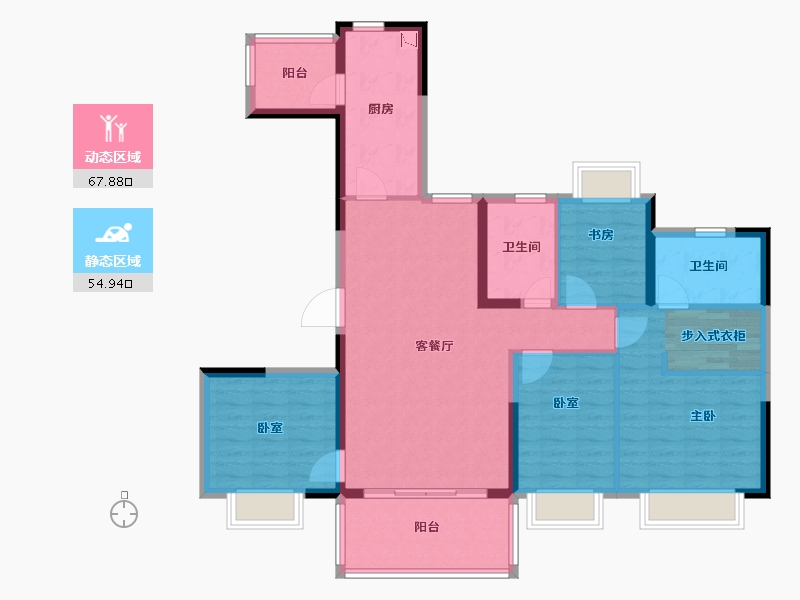 广西壮族自治区-贺州市-南宁恒大绿洲-110.01-户型库-动静分区