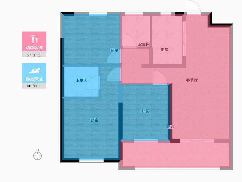 湖北省-武汉市-大华锦绣时代-94.00-户型库-动静分区