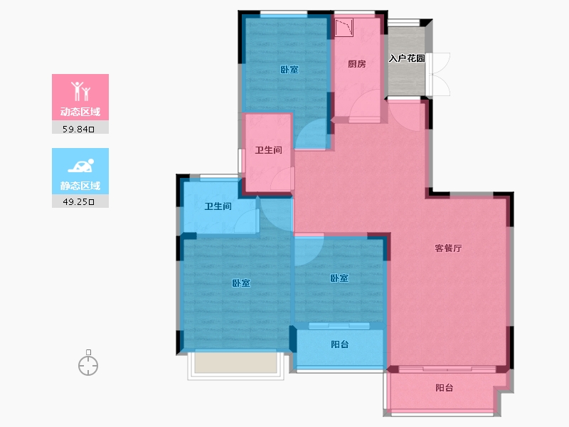 湖南省-长沙市-恒大御景天下-101.14-户型库-动静分区