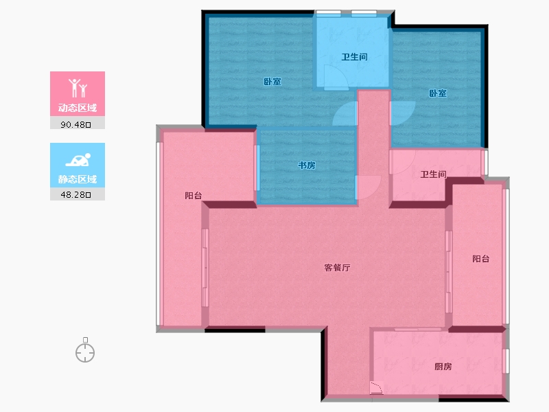 广东省-广州市-翡翠绿洲-126.00-户型库-动静分区