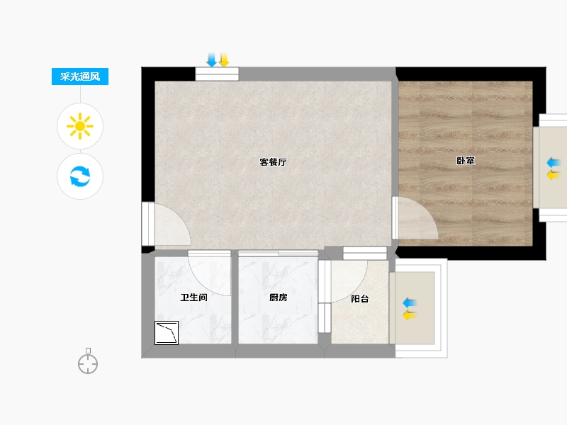 广东省-惠州市-天健阳光花园-28.02-户型库-采光通风