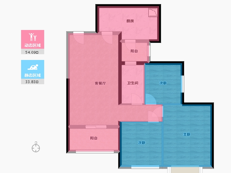 湖南省-长沙市-长沙恒大清澜苑-77.96-户型库-动静分区