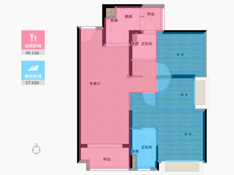 广东省-广州市-灵山岛金茂湾-78.01-户型库-动静分区