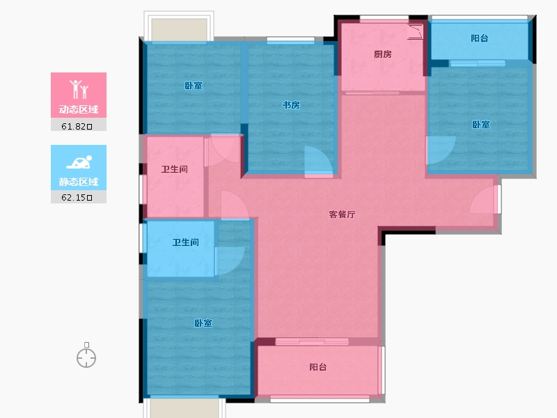 湖北省-武汉市-航城丽都-110.63-户型库-动静分区