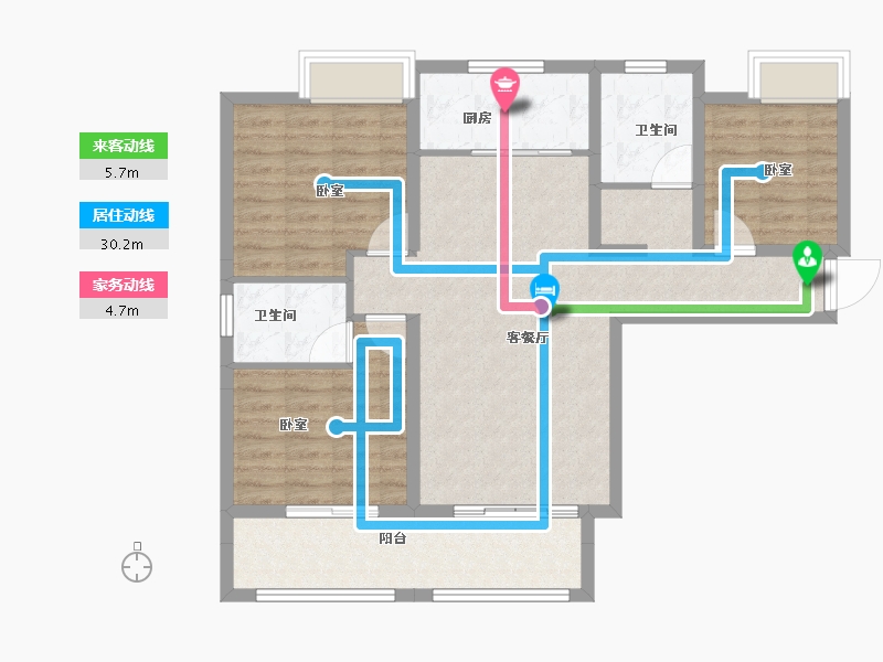 湖北省-孝感市-西岳鑫城-94.00-户型库-动静线