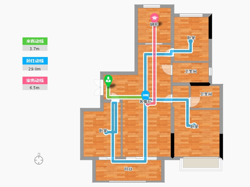 河南省-郑州市-豫发国园·柒号院-92.47-户型库-动静线