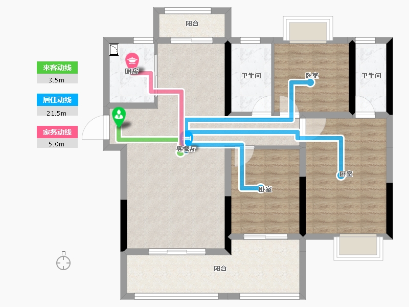 湖北省-孝感市-西岳鑫城-96.69-户型库-动静线