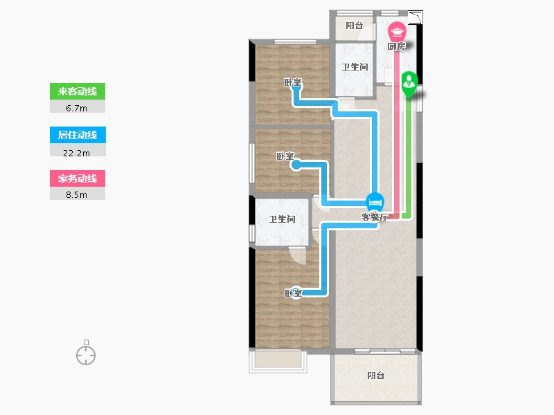 湖北省-黄石市-中乾融 ·龙台-108.22-户型库-动静线