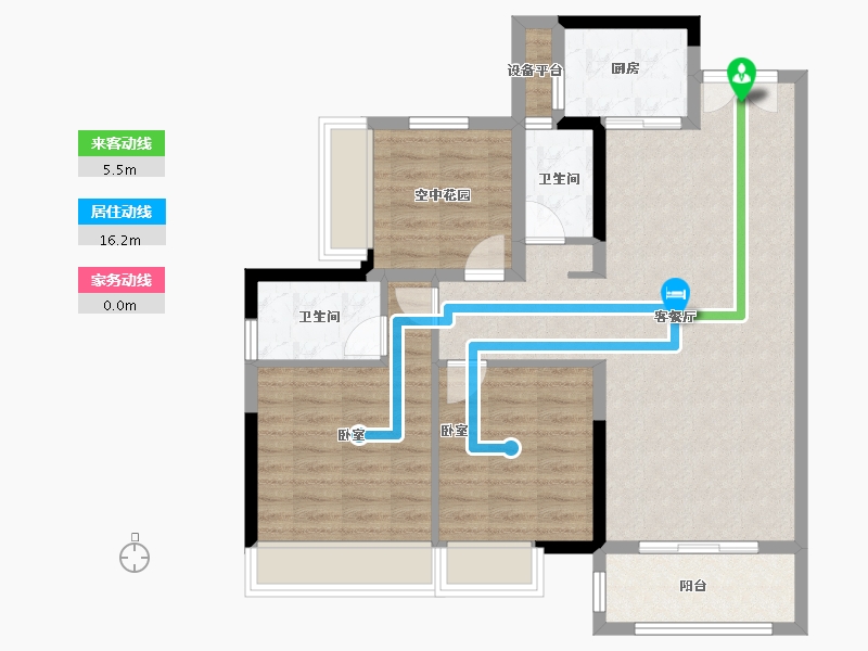 广东省-江门市-奥园·禧悦臺-89.42-户型库-动静线