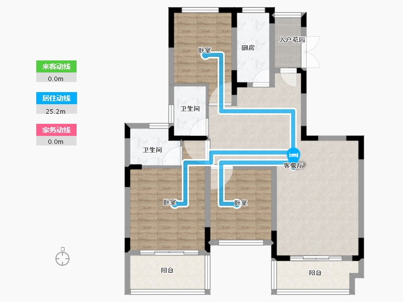 湖南省-长沙市-恒大御景天下-105.64-户型库-动静线