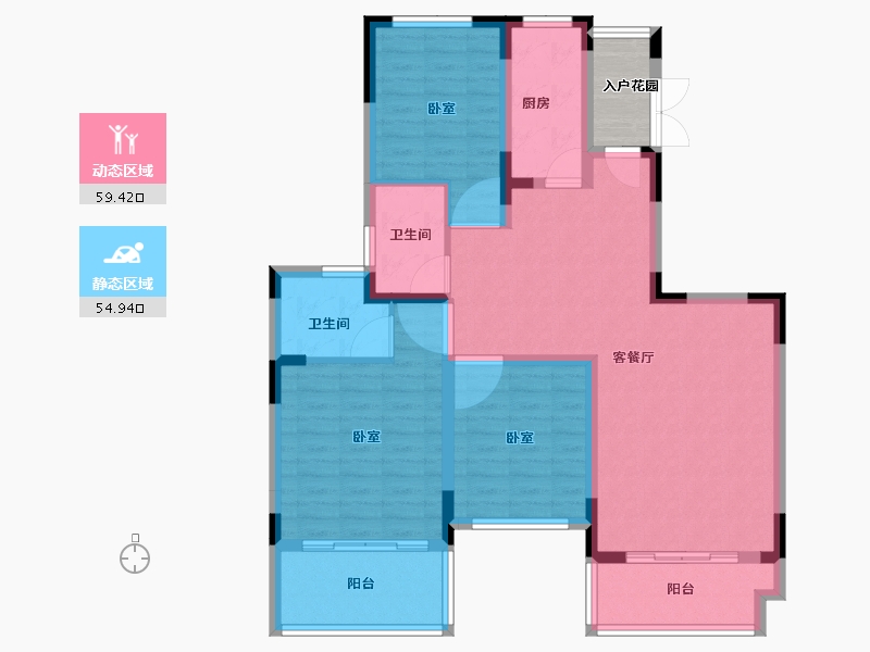 湖南省-长沙市-恒大御景天下-105.64-户型库-动静分区