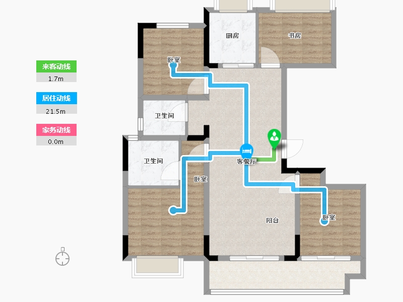 湖北省-武汉市-清能熙悦台-104.36-户型库-动静线