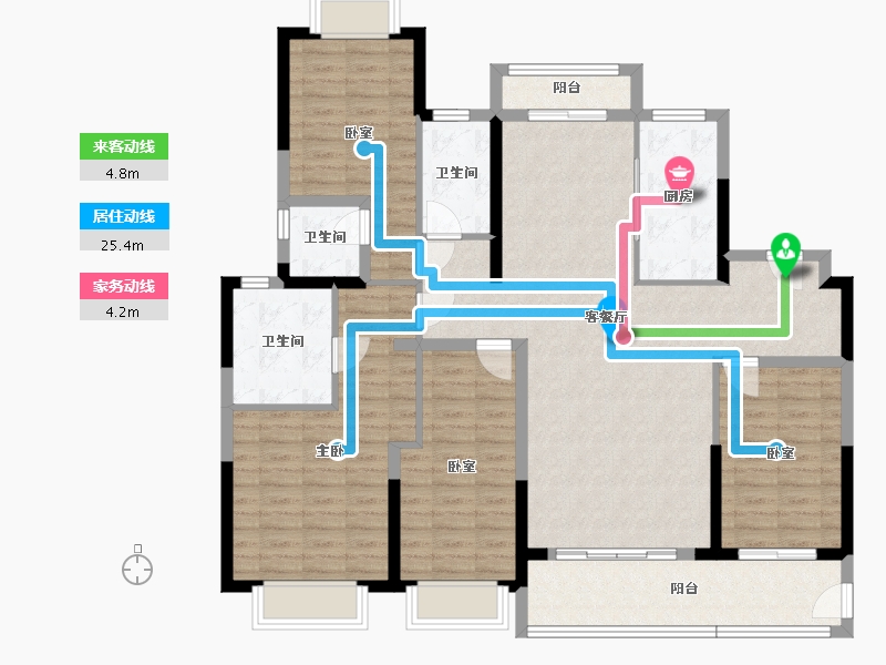 湖北省-武汉市-保利江锦-130.04-户型库-动静线