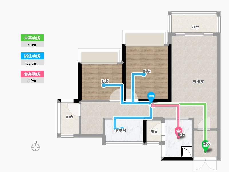 广东省-广州市-招商曦岸-66.00-户型库-动静线