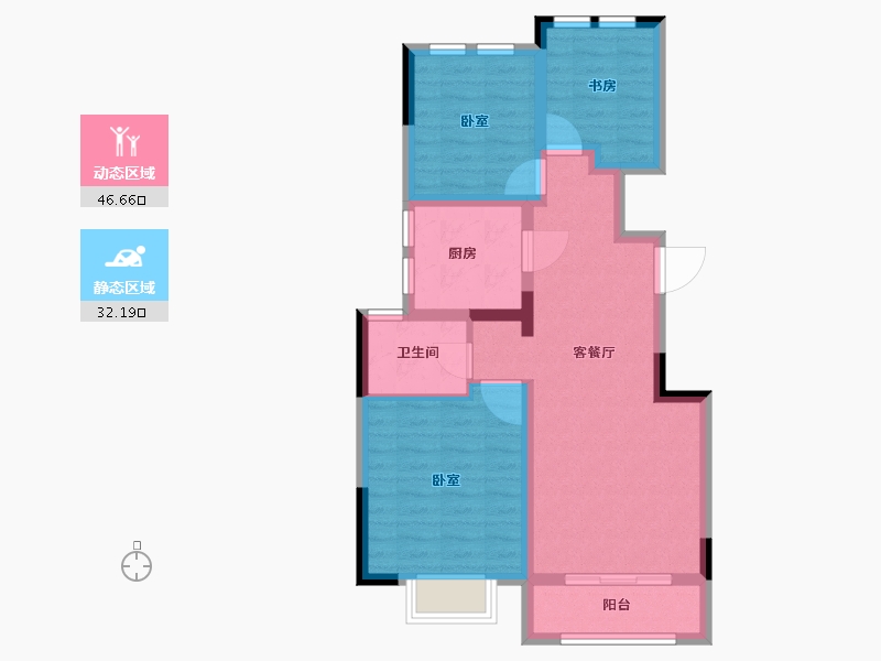 湖北省-宜昌市-海航通航空港城-69.67-户型库-动静分区