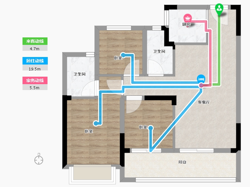 浙江省-绍兴市-城投悦府-70.00-户型库-动静线