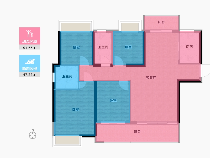 湖北省-黄石市-尚湖湾·尚书院-101.49-户型库-动静分区