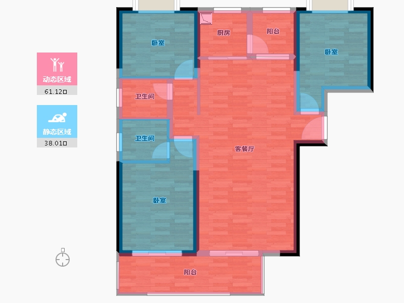 广西壮族自治区-贺州市-贺州绿洲广场-89.01-户型库-动静分区