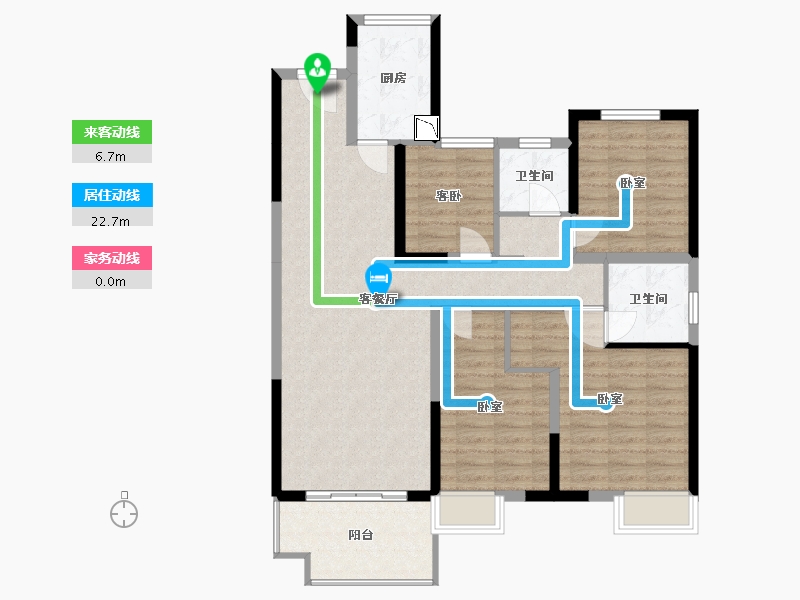 湖北省-黄石市-中乾融 ·龙台-101.61-户型库-动静线