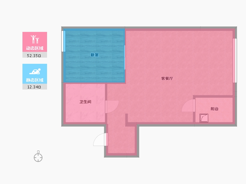 湖北省-武汉市-ICC铂庭-58.93-户型库-动静分区