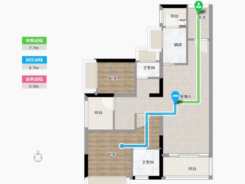 广东省-广州市-招商曦岸-74.10-户型库-动静线