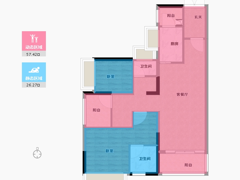 广东省-广州市-招商曦岸-74.10-户型库-动静分区