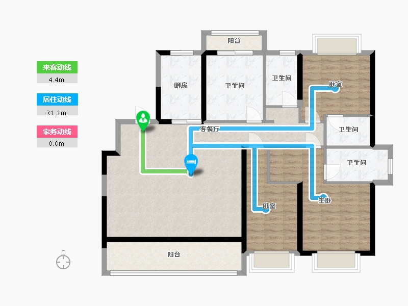 湖北省-武汉市-保利江锦-125.67-户型库-动静线