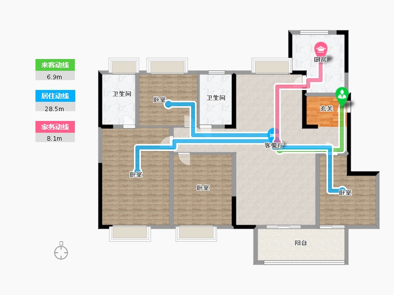 湖北省-武汉市-武地融创水韵长洲-178.62-户型库-动静线