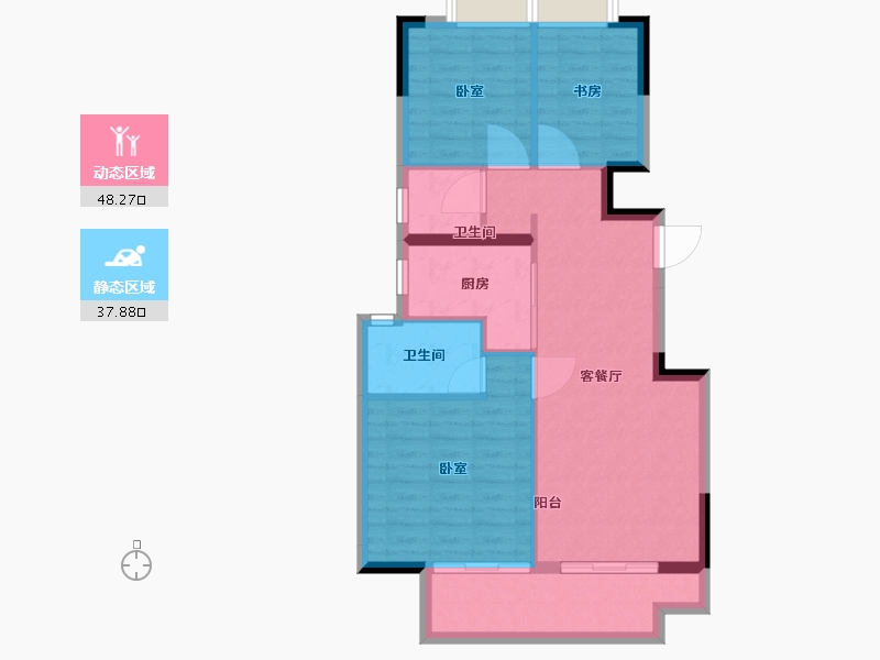 湖北省-武汉市-景瑞清能江南悦-78.01-户型库-动静分区