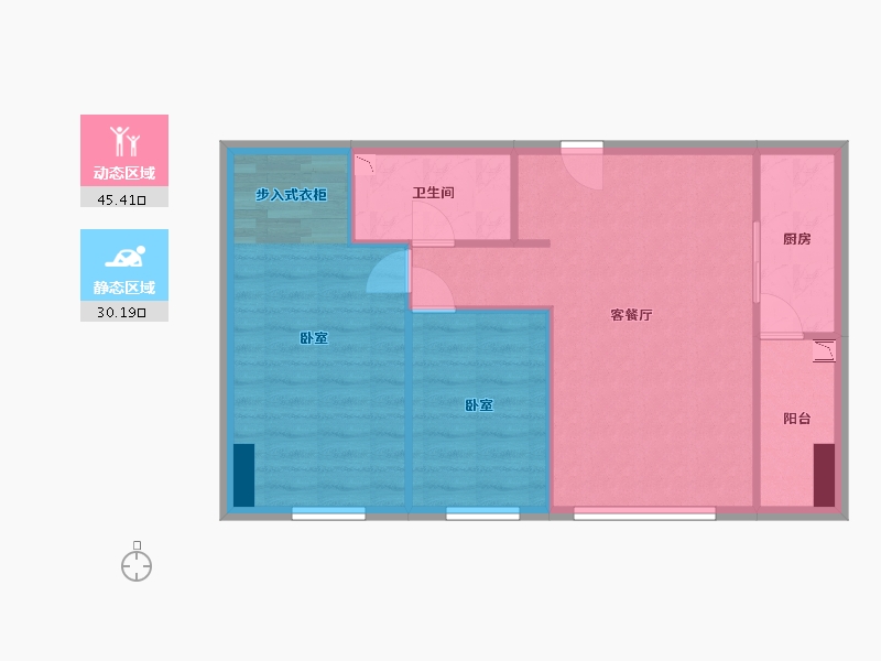 湖北省-武汉市-ICC铂庭-67.86-户型库-动静分区