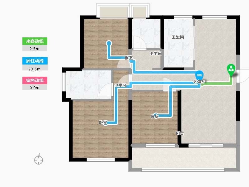 湖北省-武汉市-大华锦绣时代-105.29-户型库-动静线