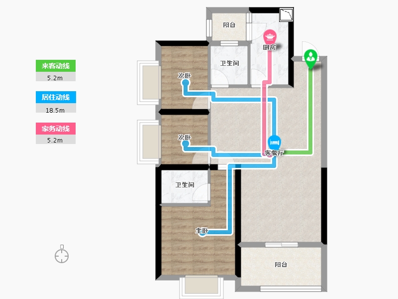 广东省-惠州市-长通熙园-76.27-户型库-动静线