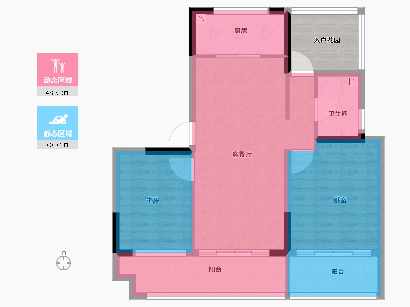 浙江省-绍兴市-合生杭州湾国际新城-76.00-户型库-动静分区