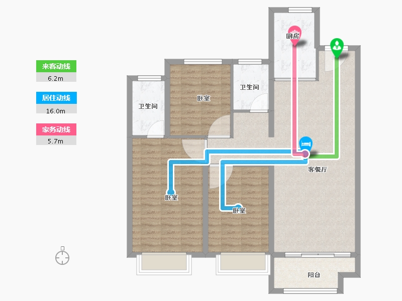 河南省-安阳市-嘉洲清水湾-104.00-户型库-动静线